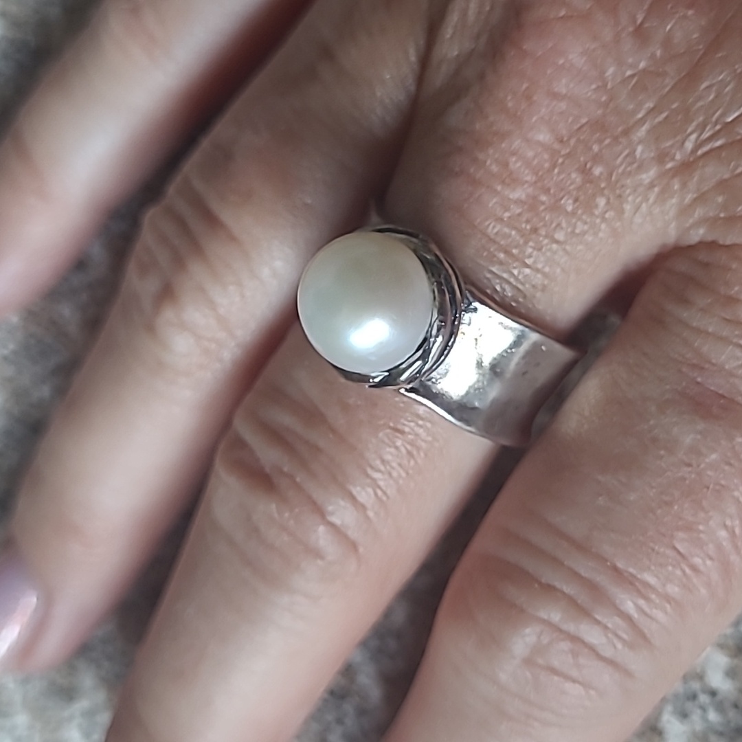 Sterling Silver And Pearl Rings